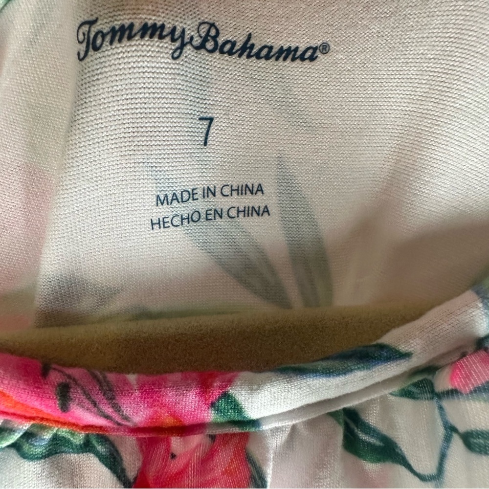 Tommy Bahama Pink Floral and Striped Kids Dresses lot - Picture 5 of 6